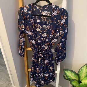 American Eagle floral wrap dress size Large